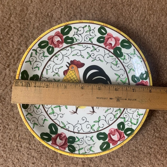 Py Ucagco Japan Rooster And Roses 8 Inch Early Provincial Luncheon - Picture 2 of 5